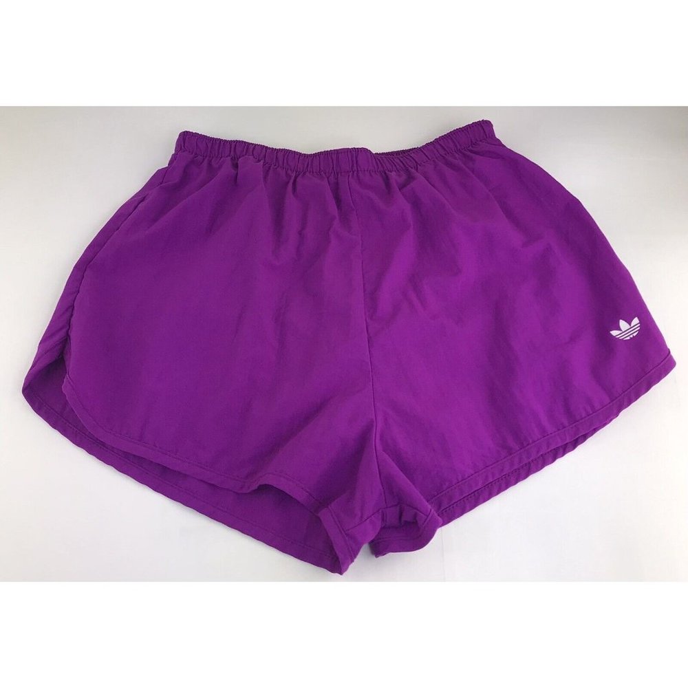 Vintage Adidas Womens Baggie Purple Running Lined Shorts Made In USA Size‎ Large